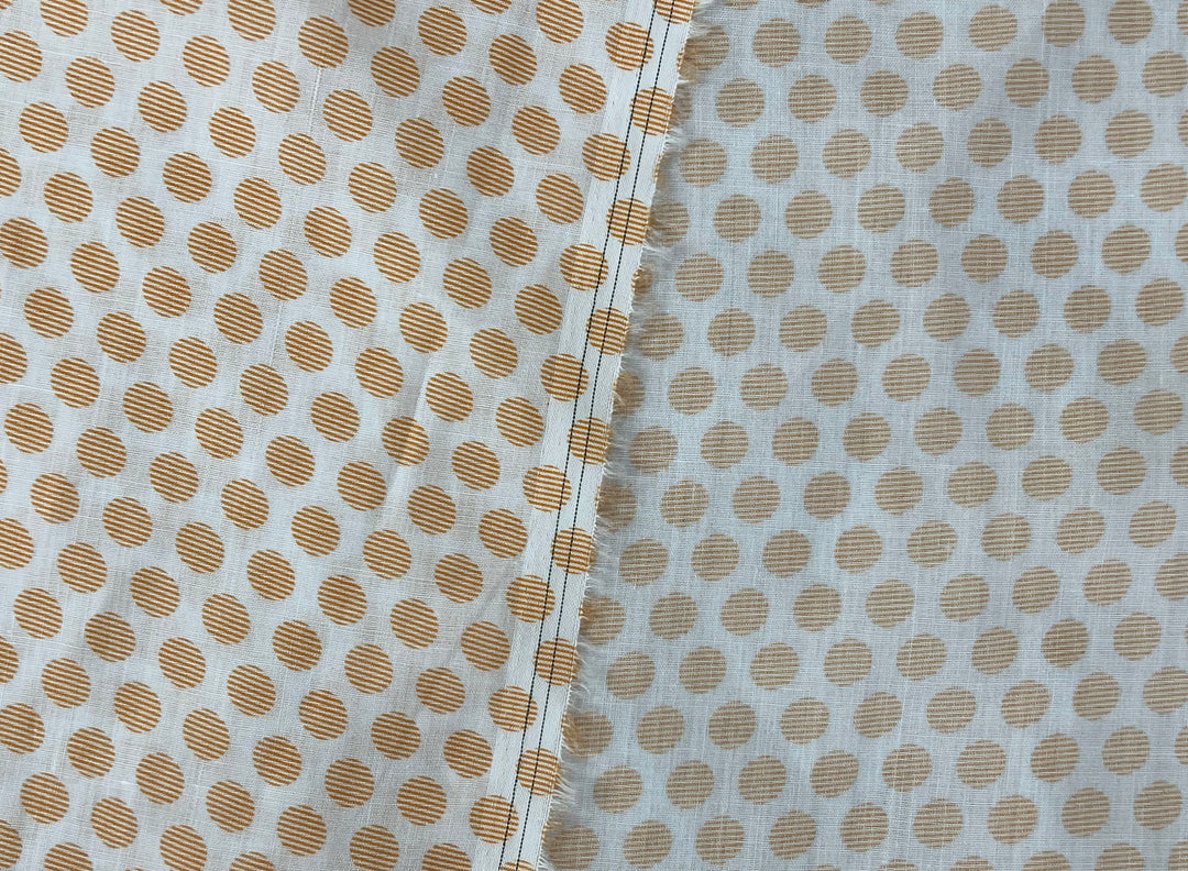 100% Ramie Fabric with Micro-Stripe Polka Dot Print, Lightweight 4776 8456 8457 8458
