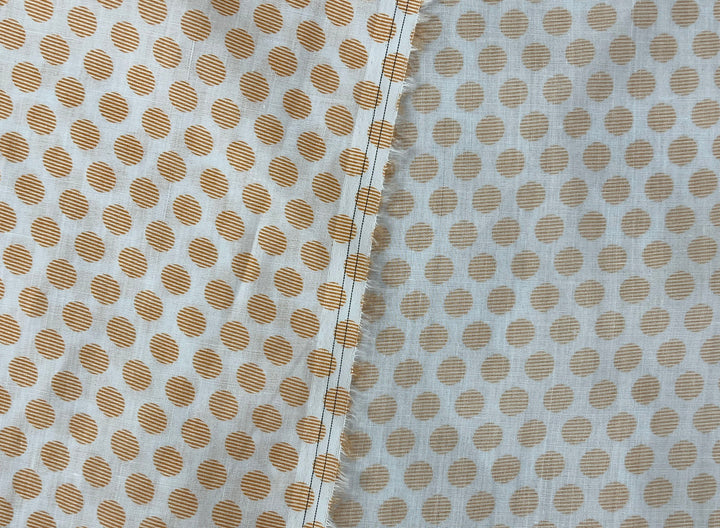 100% Ramie Fabric with Micro-Stripe Polka Dot Print, Lightweight 4776 8456 8457 8458