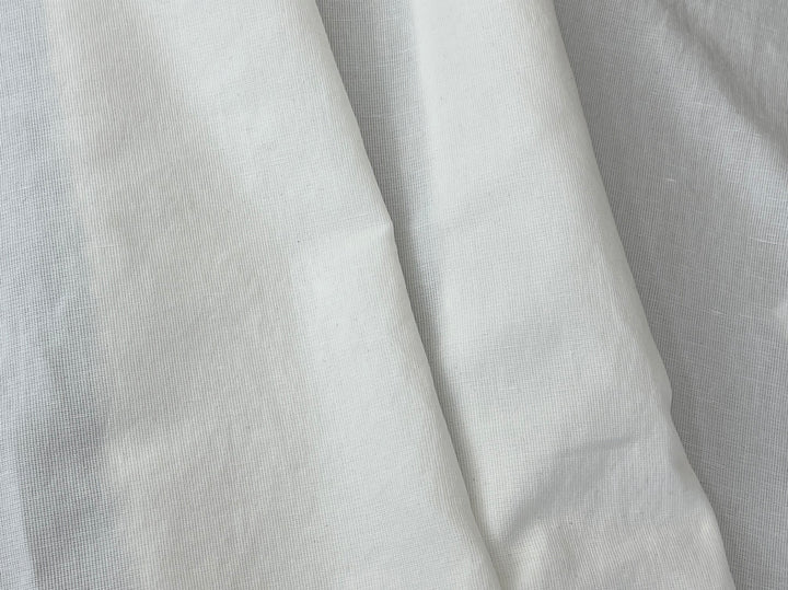 Subtle Textured Linen Cotton Fabric | Bleached Off-White | 52" 8260
