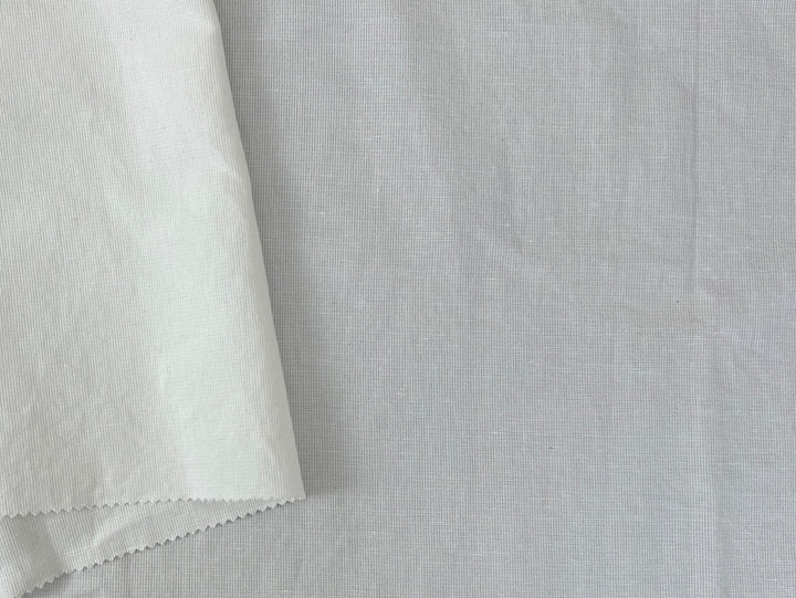 Subtle Textured Linen Cotton Fabric | Bleached Off-White | 52" 8260