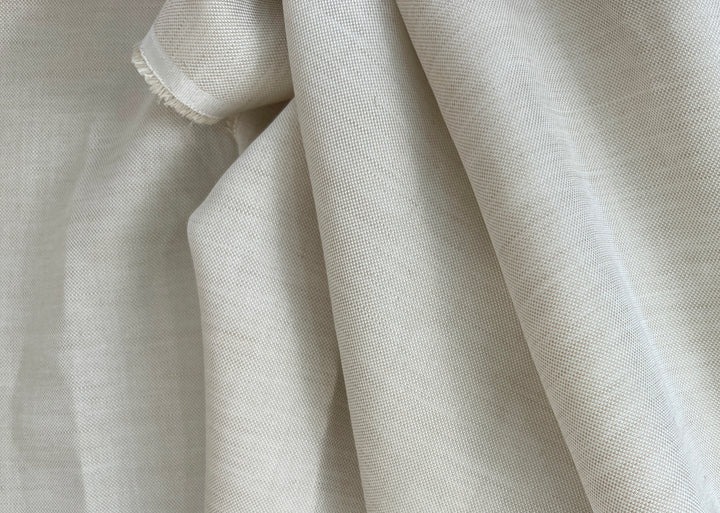 Linen Lyocell Textured Dobby Fabric | Neutral Two-Tone Chambray 1629