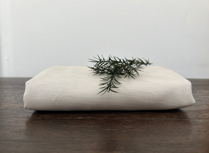 Linen Lyocell Textured Dobby Fabric | Neutral Two-Tone Chambray 1629
