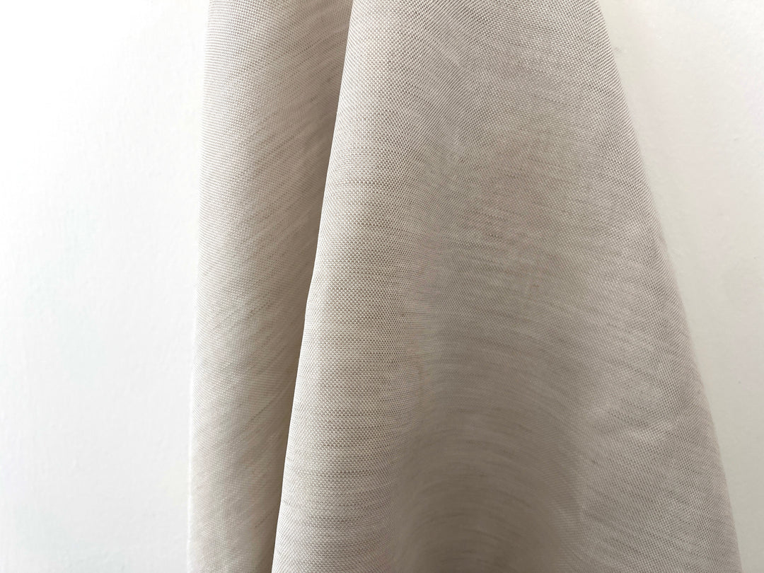 Linen Lyocell Textured Dobby Fabric | Neutral Two-Tone Chambray 1629
