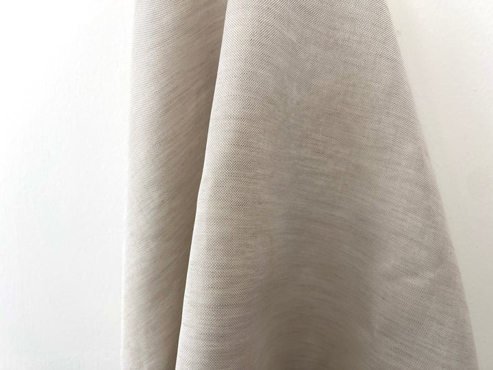 Linen Lyocell Textured Dobby Fabric | Neutral Two-Tone Chambray 1629