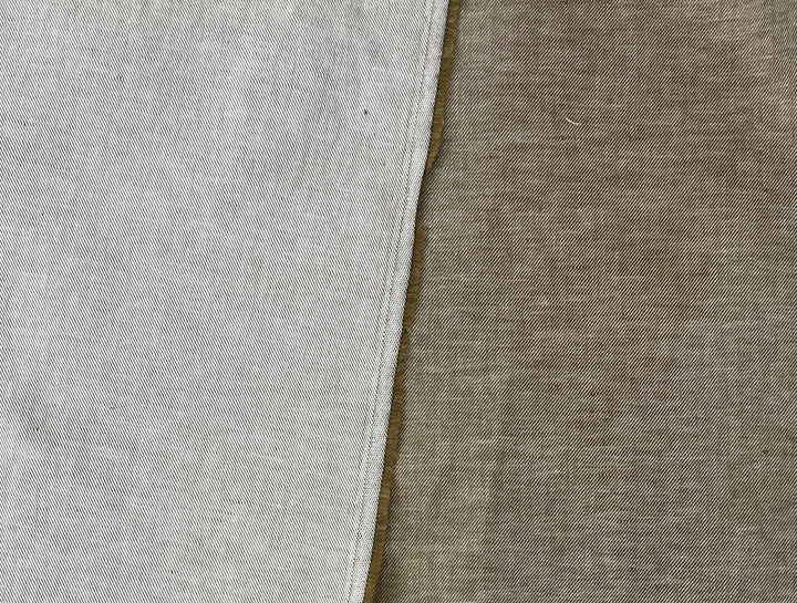 Two-Tone Linen Cotton Twill Fabric 3964 | Khaki Heather | Medium Weight | 52"