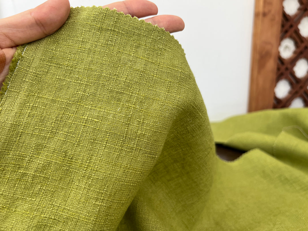 Textured Slub Linen Blend Dobby Fabric | Medium-Heavy Weight | 46"  3243 3336