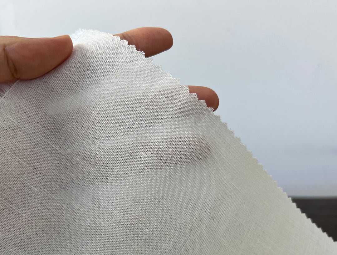 Loose Weave Linen Blend Fabric 1330 | Low-Wrinkle Pre-Washed Gauze | Light Weight
