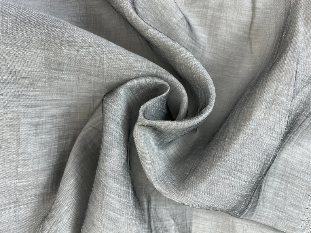 Textured Crushed Linen Blend Fabric | Creased Wrinkle Effect | 54"
