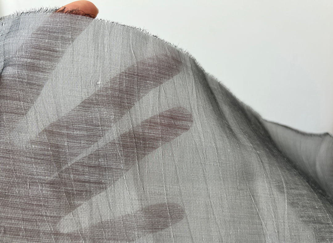 Textured Crushed Linen Blend Fabric | Creased Wrinkle Effect | 54"