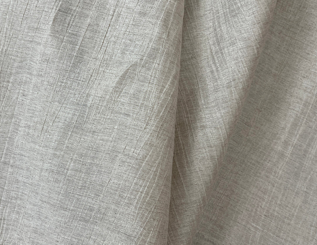 Textured Crushed Linen Blend Fabric | Creased Wrinkle Effect | 54"