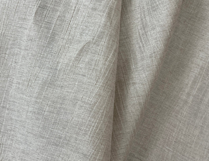Textured Crushed Linen Blend Fabric | Creased Wrinkle Effect | 54"