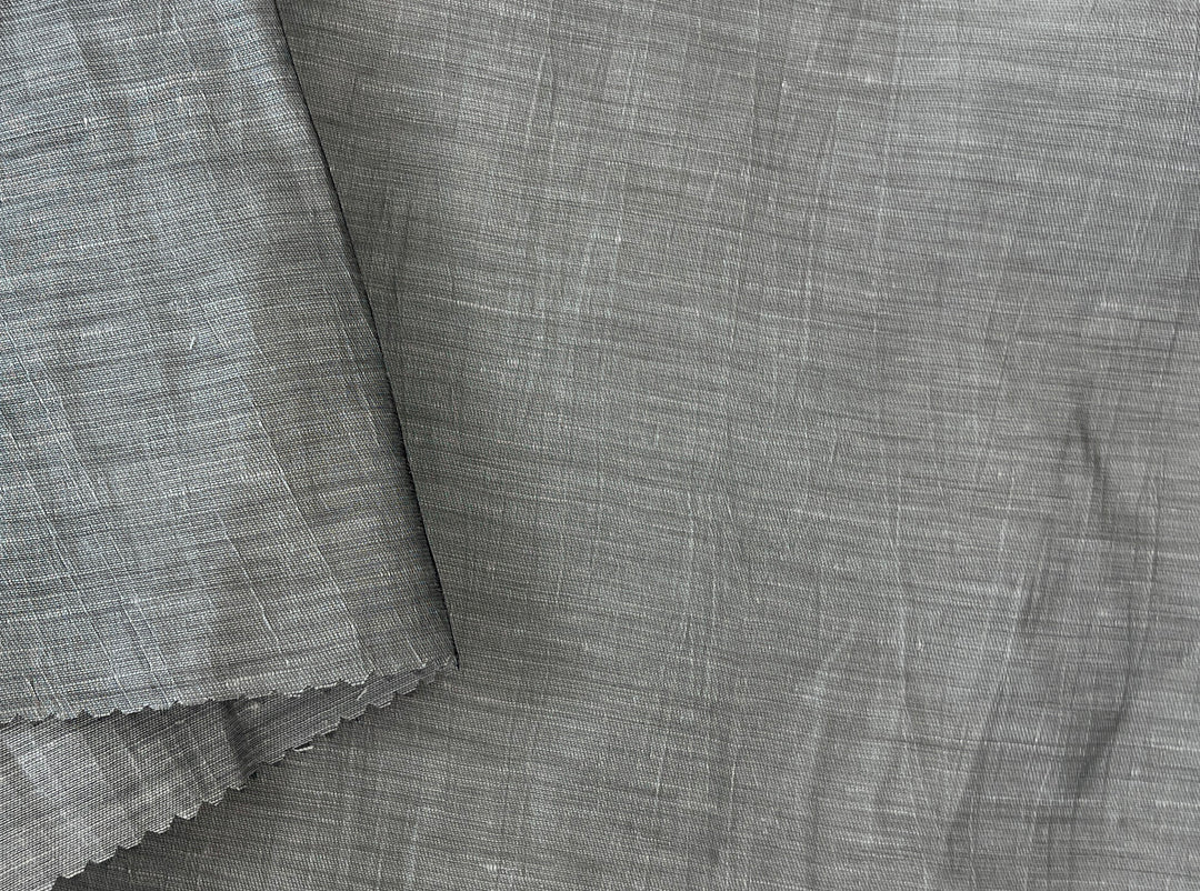 Textured Crushed Linen Blend Fabric | Creased Wrinkle Effect | 54"