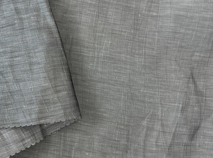 Textured Crushed Linen Blend Fabric | Creased Wrinkle Effect | 54"