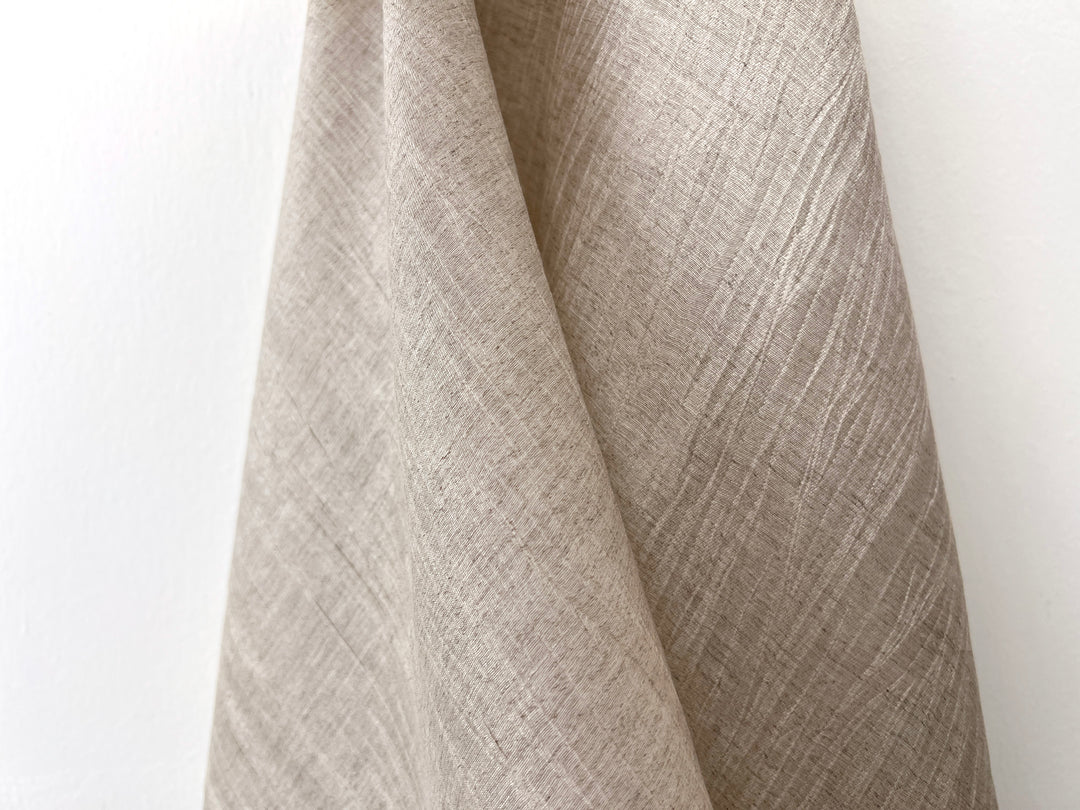 Textured Crushed Linen Blend Fabric | Creased Wrinkle Effect | 54"