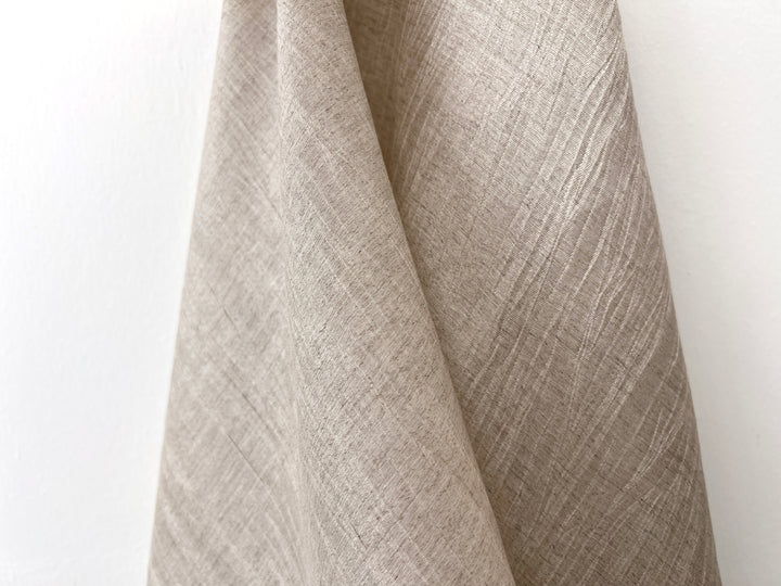 Textured Crushed Linen Blend Fabric | Creased Wrinkle Effect | 54"