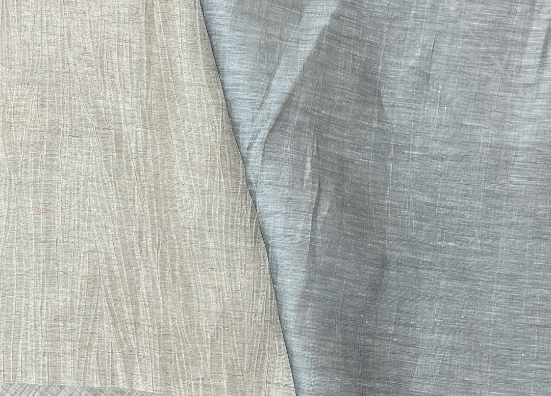 Textured Crushed Linen Blend Fabric | Creased Wrinkle Effect | 54"