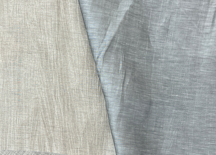 Textured Crushed Linen Blend Fabric | Creased Wrinkle Effect | 54"