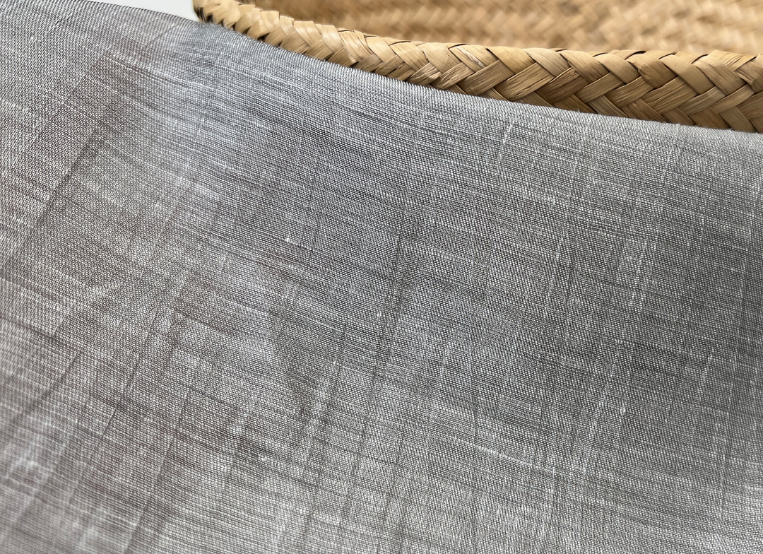 Textured Crushed Linen Blend Fabric | Creased Wrinkle Effect | 54"