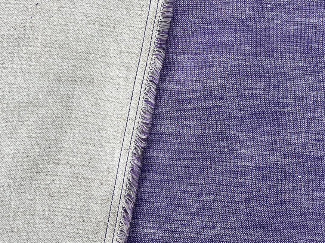 Double-Face Linen Cotton Fabric | Two-Tone Reversible Weave | 52" 6953 6954 6955 6956