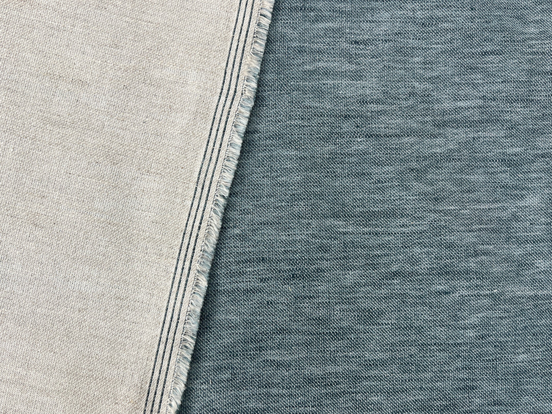 Double-Face Linen Cotton Fabric | Two-Tone Reversible Weave | 52" 6953 6954 6955 6956