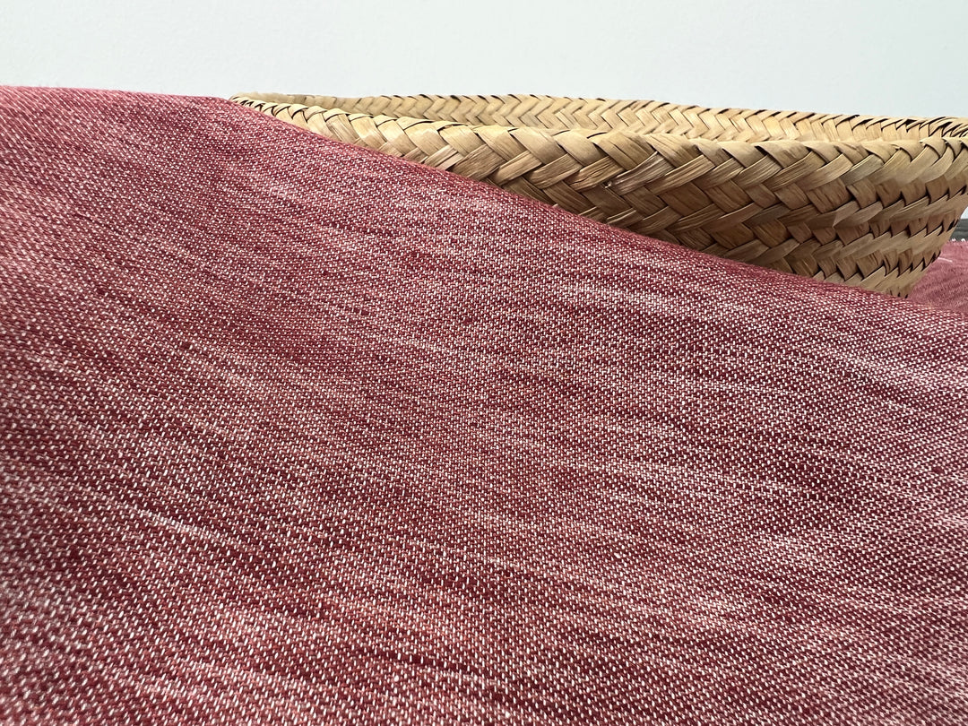 Double-Face Linen Cotton Fabric | Two-Tone Reversible Weave | 52" 6953 6954 6955 6956