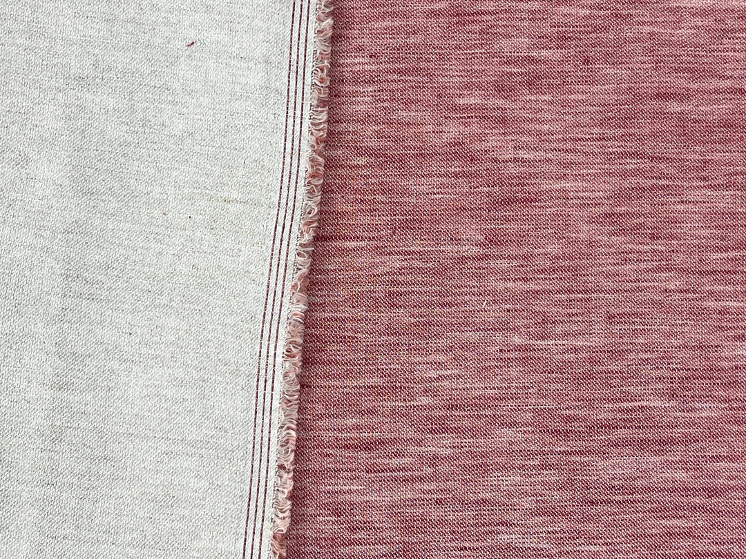 Double-Face Linen Cotton Fabric | Two-Tone Reversible Weave | 52" 6953 6954 6955 6956