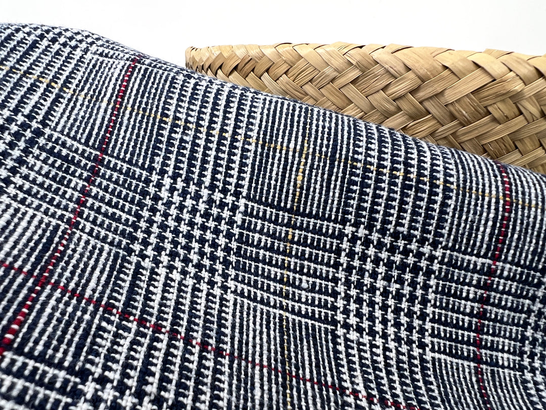 Heavyweight 100% Linen Glen Plaid Fabric | Pre-Washed Soft Hand | Heavy Weight 7552 7553