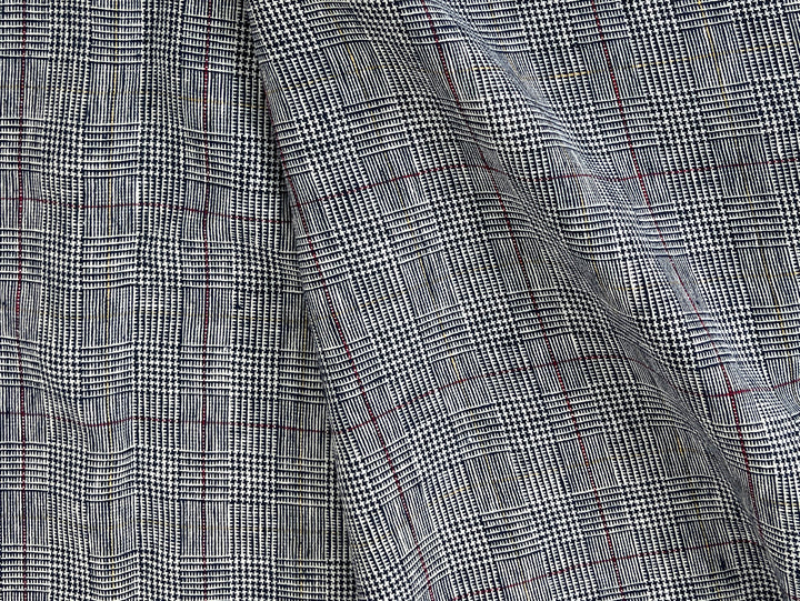 Heavyweight 100% Linen Glen Plaid Fabric | Pre-Washed Soft Hand | Heavy Weight 7552 7553