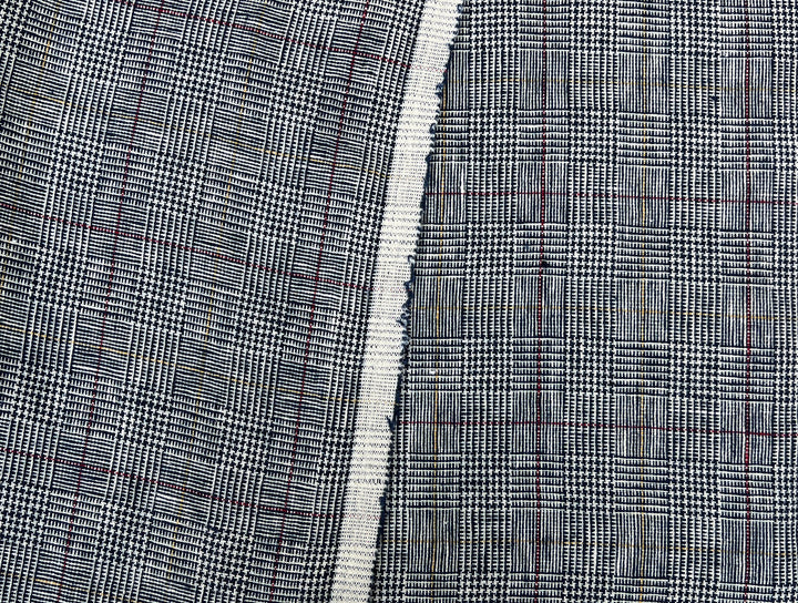 Heavyweight 100% Linen Glen Plaid Fabric | Pre-Washed Soft Hand | Heavy Weight 7552 7553