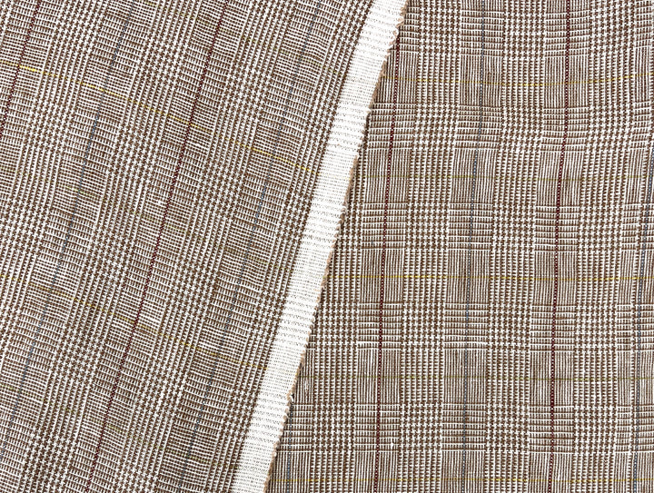 Heavyweight 100% Linen Glen Plaid Fabric | Pre-Washed Soft Hand | Heavy Weight 7552 7553