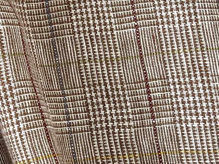 Heavyweight 100% Linen Glen Plaid Fabric | Pre-Washed Soft Hand | Heavy Weight 7552 7553