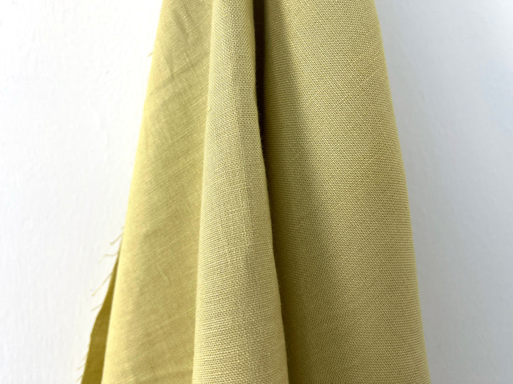 Linden Green 100% Linen Fabric | Pre-Washed Soft Hand | Medium to Heavy Weight 8427