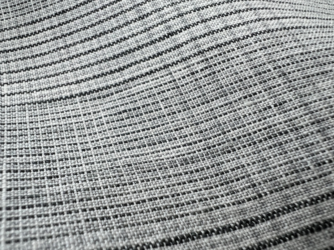 Grey Houndstooth Glen Plaid Linen Fabric – 100% Linen 8046 8500