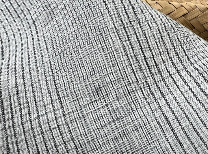 Grey Houndstooth Glen Plaid Linen Fabric – 100% Linen 8046 8500