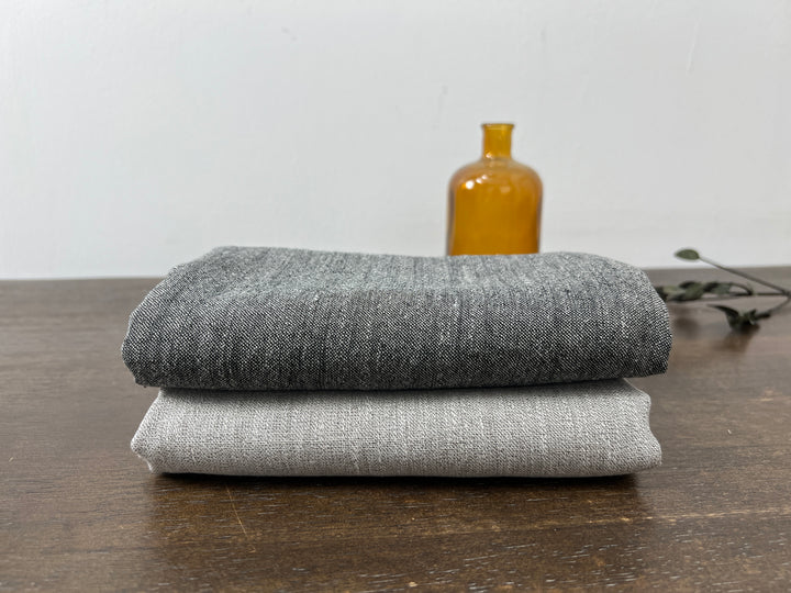 Two-Tone Linen Nylon Chambray Fabric | Twisted Filament Yarn for Enhanced Handfeel | 7066 8294