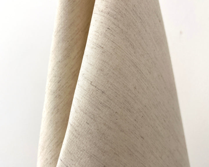 Natural Ivory Double-Face Linen Cotton Fabric | Plain Weave Face & Canvas Back | 320g | 42"   146