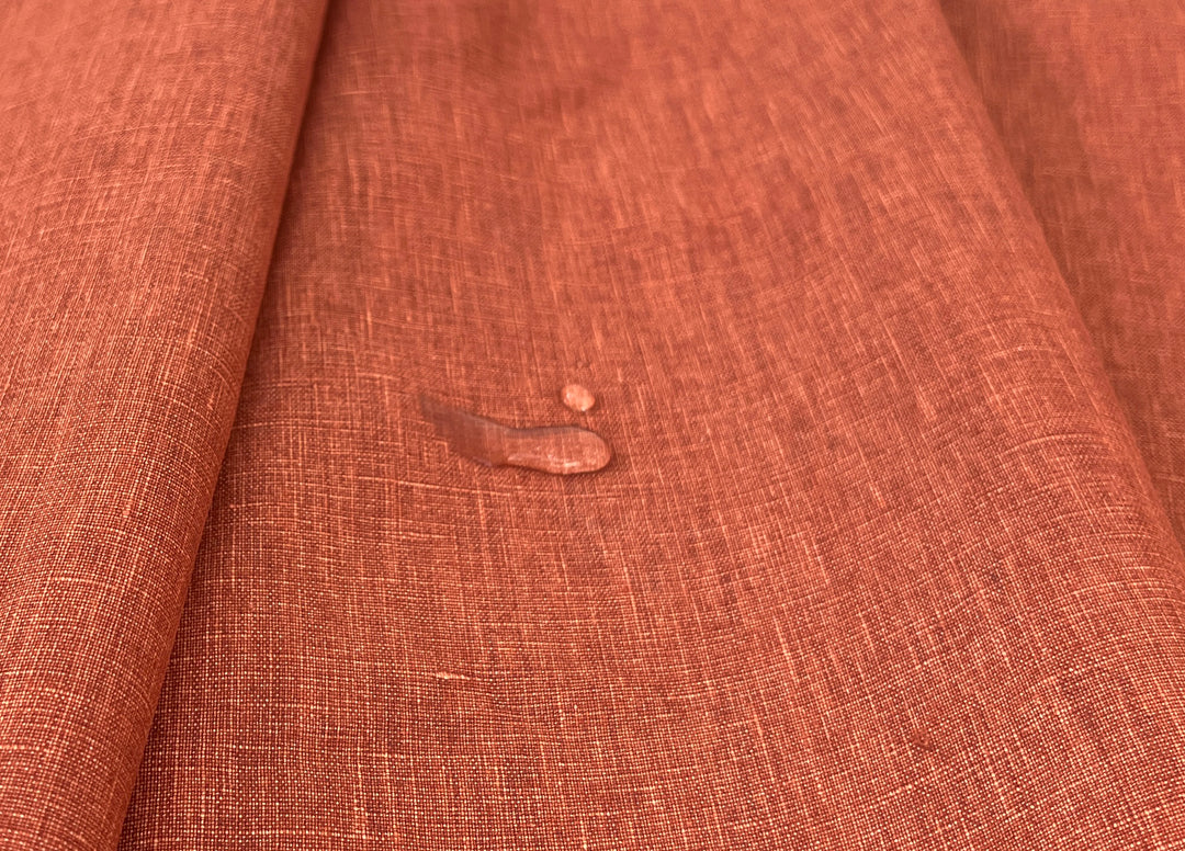 100% Linen Fabric | Pigment-Coated Terracotta Finish | Medium Weight | 52"  8480