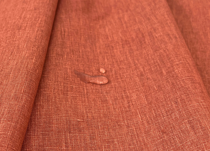 100% Linen Fabric | Pigment-Coated Terracotta Finish | Medium Weight | 52"  8480