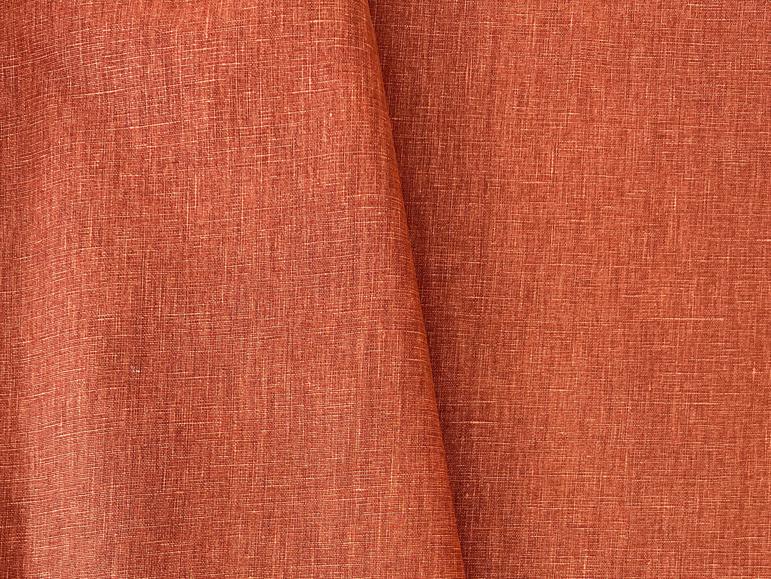100% Linen Fabric | Pigment-Coated Terracotta Finish | Medium Weight | 52"  8480