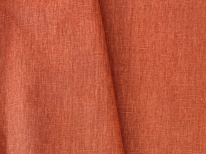 100% Linen Fabric | Pigment-Coated Terracotta Finish | Medium Weight | 52"  8480