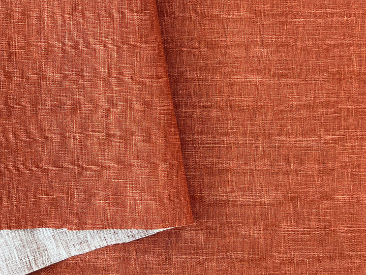 100% Linen Fabric | Pigment-Coated Terracotta Finish | Medium Weight | 52"  8480
