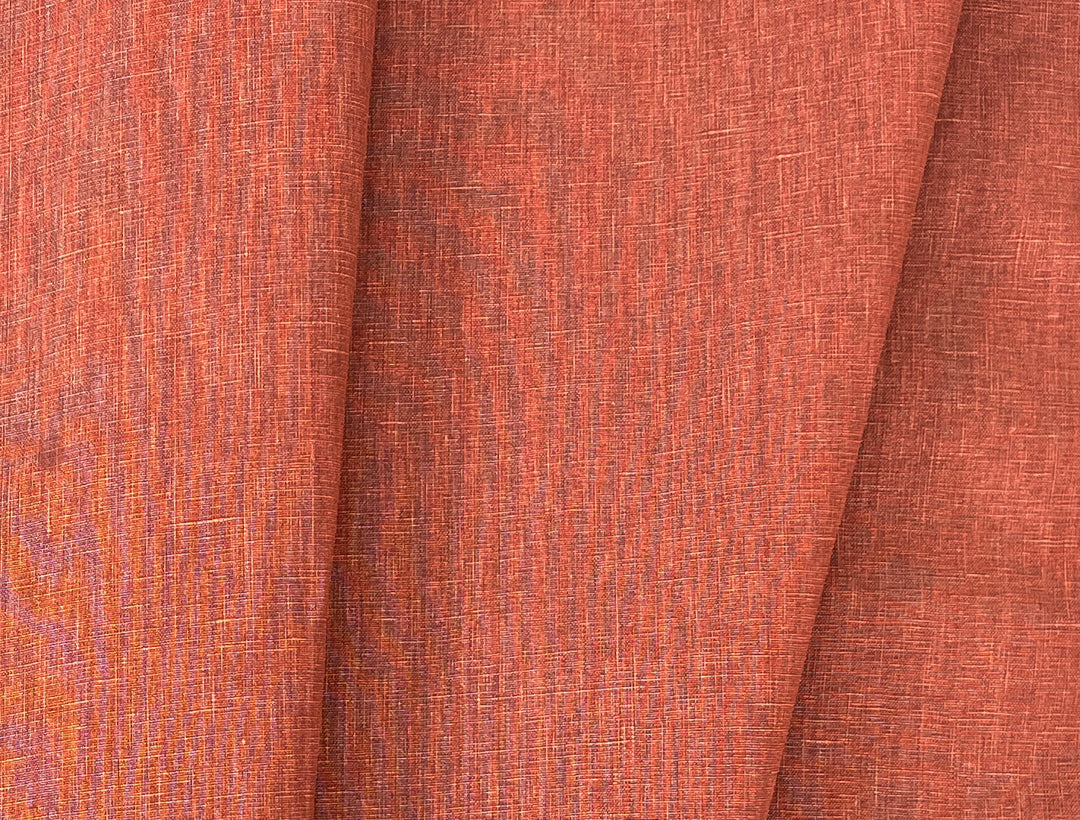 100% Linen Fabric | Pigment-Coated Terracotta Finish | Medium Weight | 52"  8480