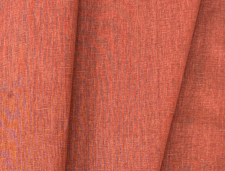 100% Linen Fabric | Pigment-Coated Terracotta Finish | Medium Weight | 52"  8480