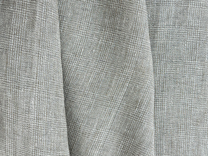 Linen Blend Fabric High Twisted Yarn Navy Glen Plaid Medium Weight 7077 7839 7078 7563 8330