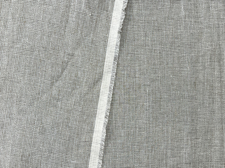 Linen Blend Fabric High Twisted Yarn Navy Glen Plaid Medium Weight 7077 7839 7078 7563 8330