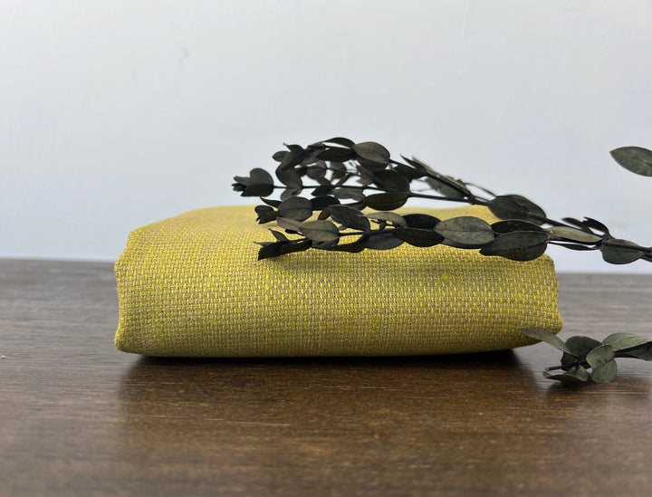100% Linen Dobby Chambray Fabric | Tweed-Textured Weave | Medium Weight  8430