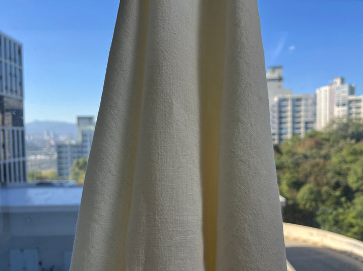 100% Linen Fabric | Ivory Cream | Medium-to-Heavyweight | 48"   7470