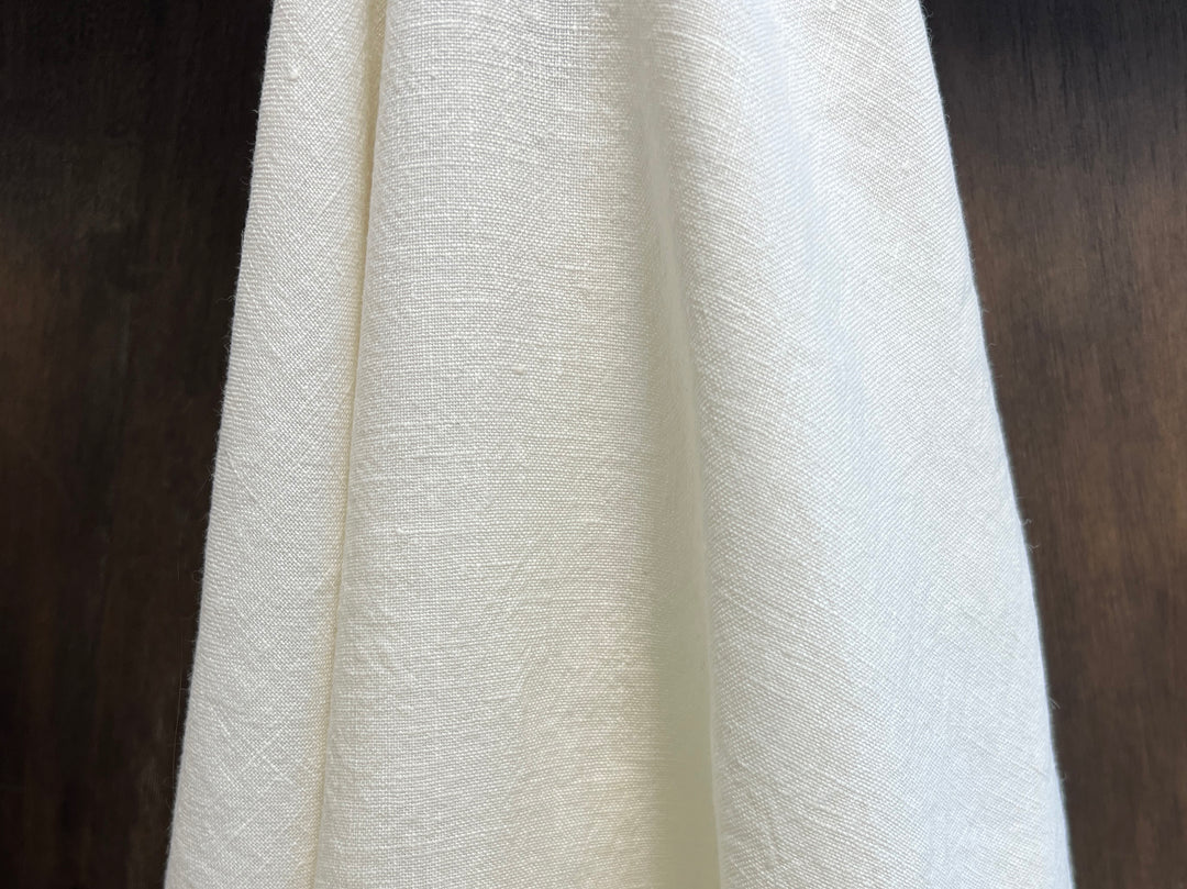 100% Linen Fabric | Ivory Cream | Medium-to-Heavyweight | 48"   7470