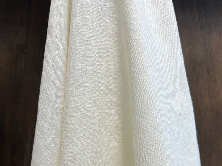 100% Linen Fabric | Ivory Cream | Medium-to-Heavyweight | 48"   7470
