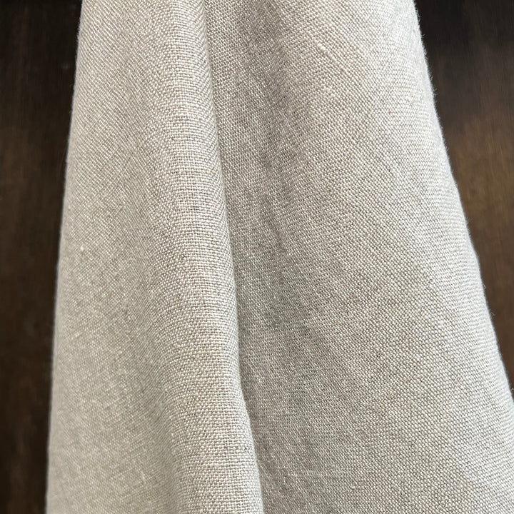 100% Linen Fabric – Medium to Heavyweight, Soft Finish | Flax Natural   7592
